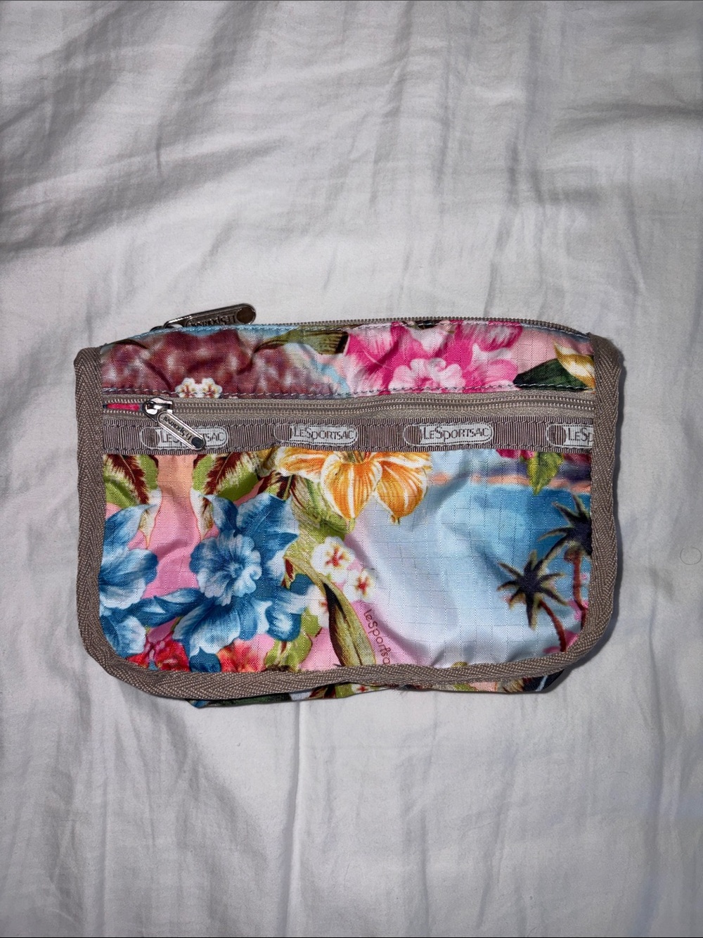 LeSportsac Tropical Floral Multicolor Cosmetic Pouch